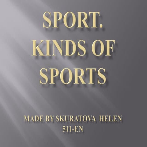 Sports for kids | PPT