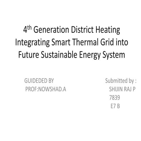 4th generation district heating