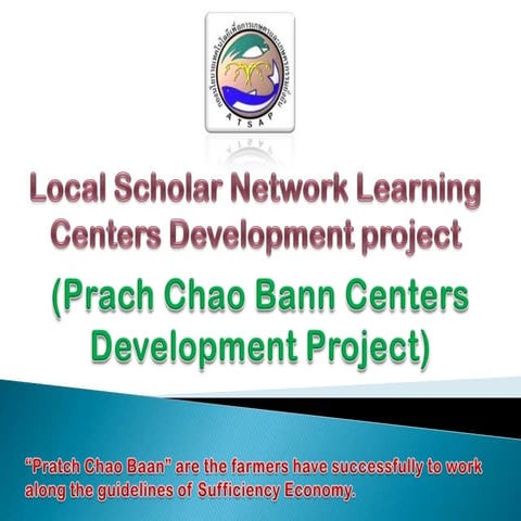 Present local scholar network learning centers procasur (22 oct 2013)