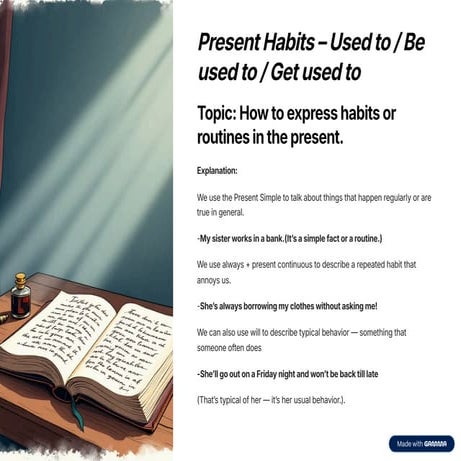 Present and past habits | PPTX