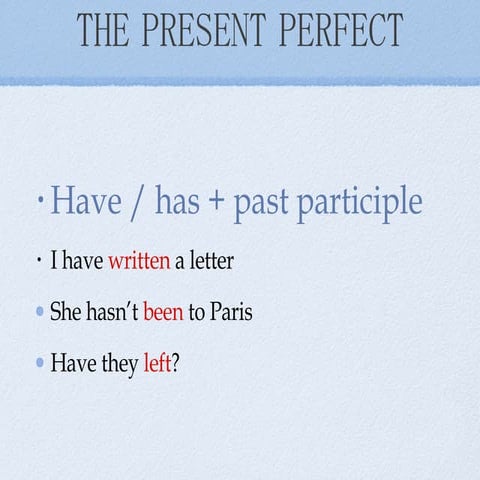 Present Perfect