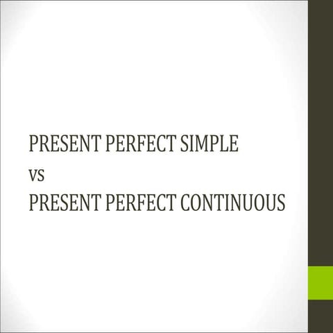 Present perfect-forms