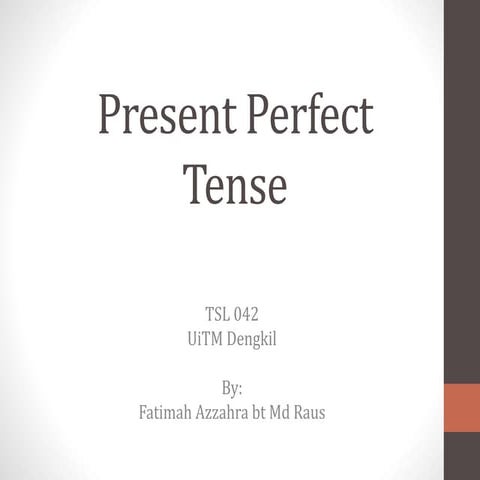 Present Perfect 