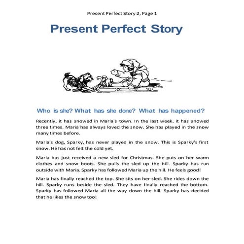 Present perfect-text in english