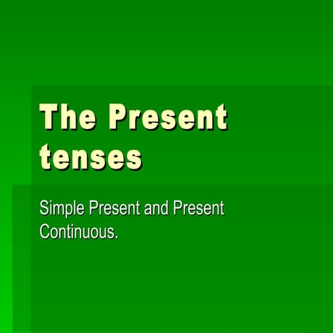 Present Simple V Present Continuous4376