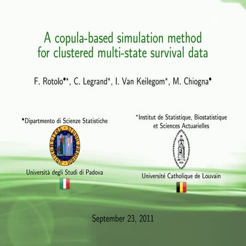 A copula-based Simulation Method for Clustered Multi-State Survival Data