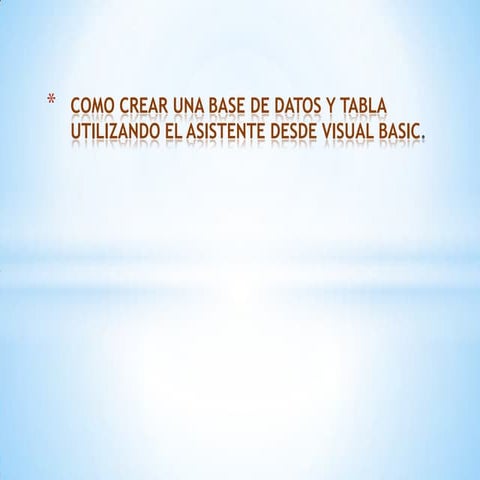 Crear un formulario en visual basic que permita | PPTX
