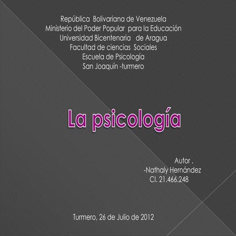 La Psicologia 