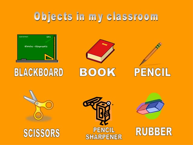 Classroom Objects: PowerPoint Activities