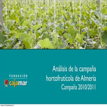 Presentación informe Campaña Hortofrutícola de Almería 2010/2011