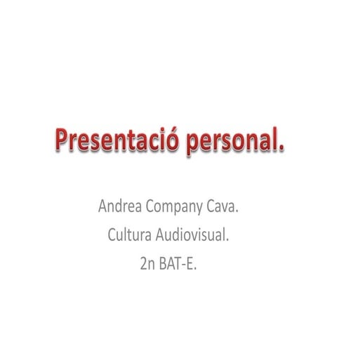 Presentació