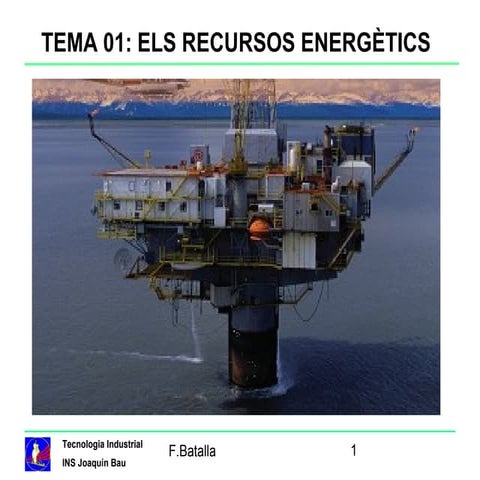Presentació els recursos energètics