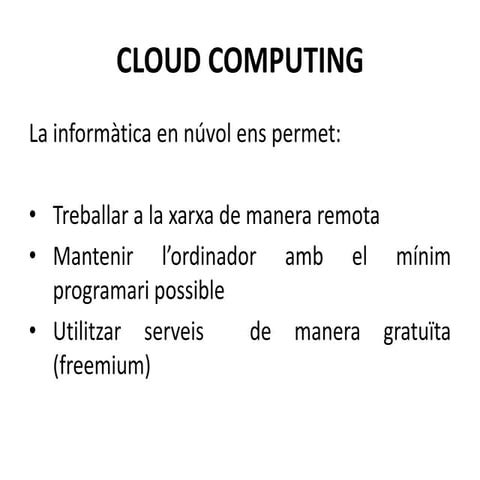 Presentació eines al núvol per a l'empresa