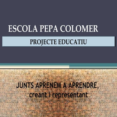 Presentació Escola Pepa Colomer Centres Innovadors