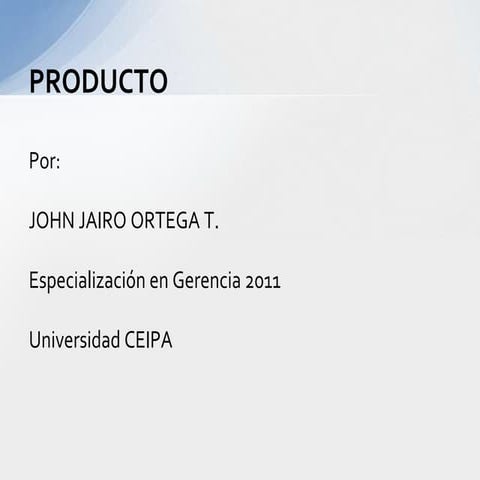 Producto-Mercadeo