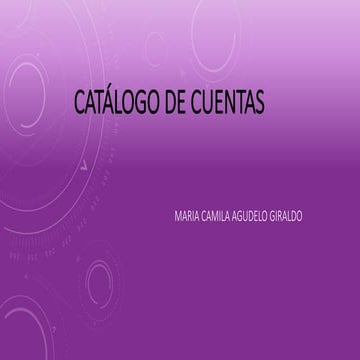 Catálogo de Cuentas