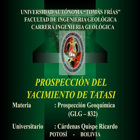 Presentación prospeccion geoquimica y exploracion