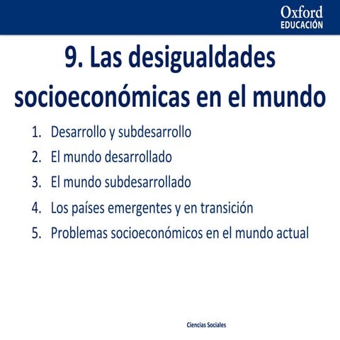 Presentación. las desigualdades socioeconómicas en el mundo | PDF