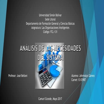 Análisis de las necesidades del Sistema  