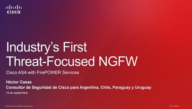 Presentación -  Cisco ASA with FirePOWER Services
