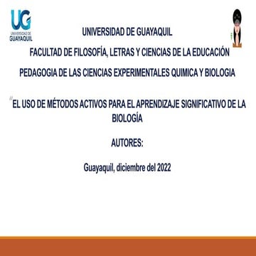 METODOS ACTIVOS EN EL AREA DE LA BIOLOGIA