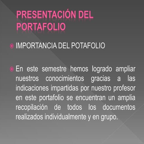 Presentación del-portafolio