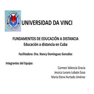 Presentación  educación a distancia...