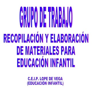 Recursos educativos Educación Infantil