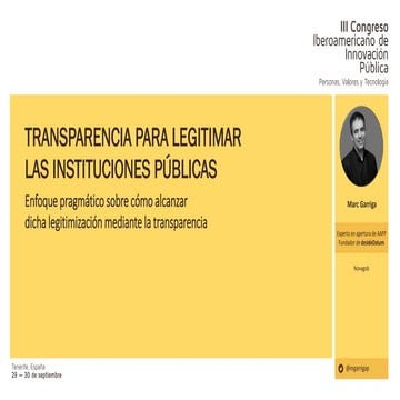Transparencia para legitimar a las administraciones públicas