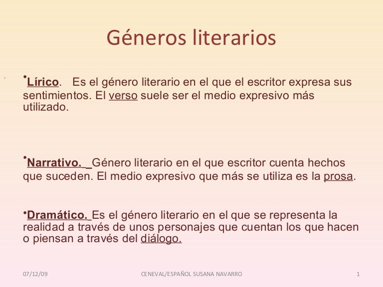 Géneros literarios
