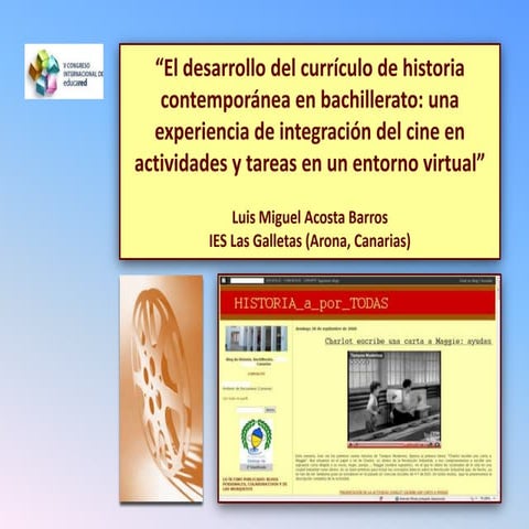 Comunicación V Congreso Educared: TIC, cine e Historia