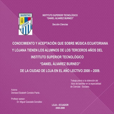 Música ecuatoriana y lojana