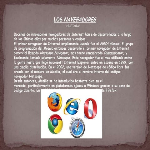 PRESENTACION SOBRE LOS NAVEGADORES