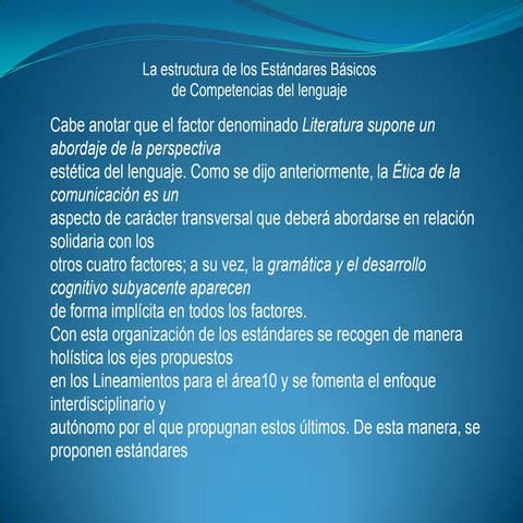 Estándares básicos de competencias en lenguaje | PPTX