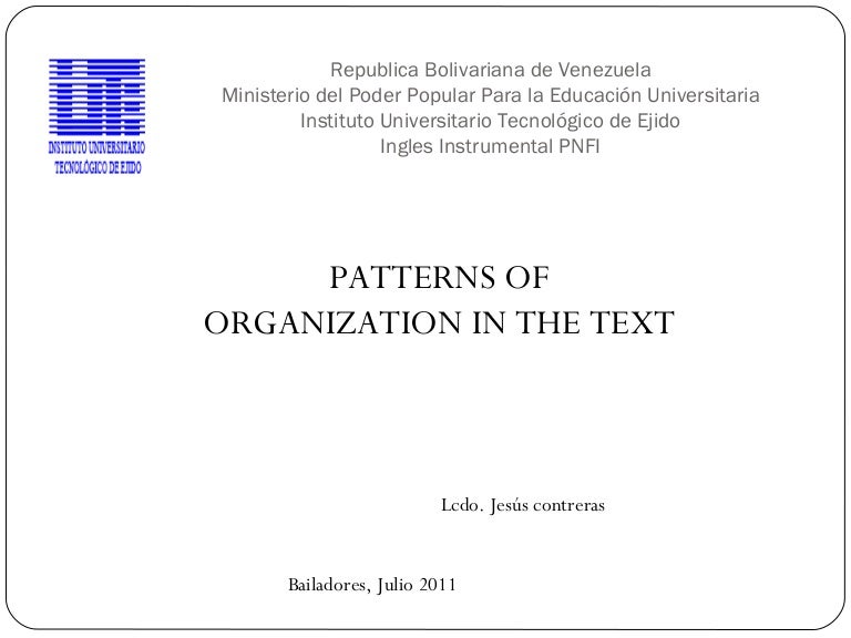 pattern of organization