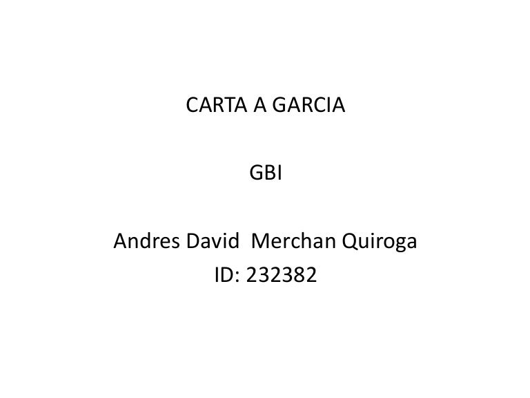 carta a garcia