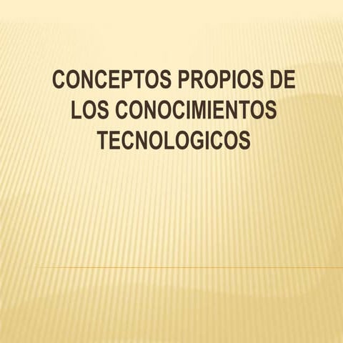 conocimientos tecnologicos