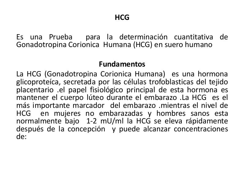Valores Normales Hormona Gonadotropina Corionica Humana La Hormona