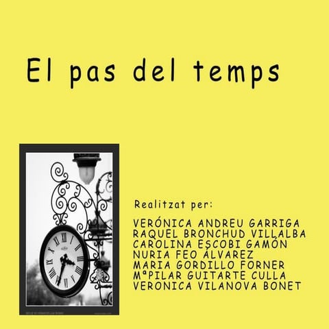 El pas del temps en els objectes | PPTX
