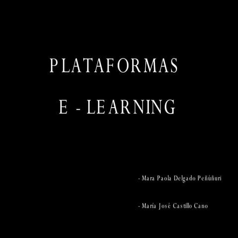 Plataformas E-Learning