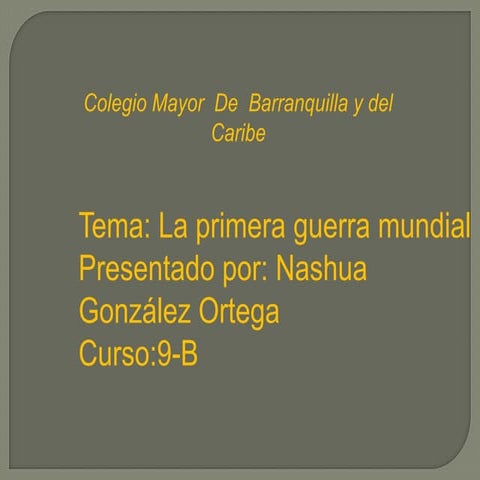 Primera guerra mundial