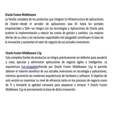 Oracle Fusion Middleware