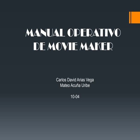 Manual Operativo Movie Maker