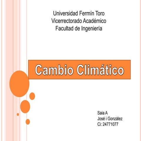 cambio climatico
