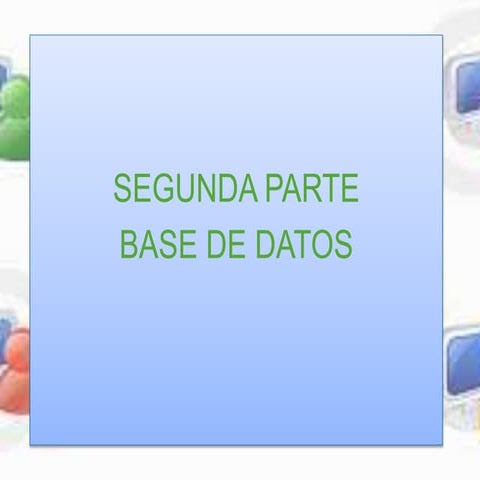 Base de datos segunda parte