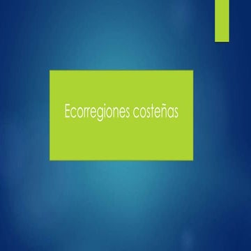 ecorregiones costeñas del peru