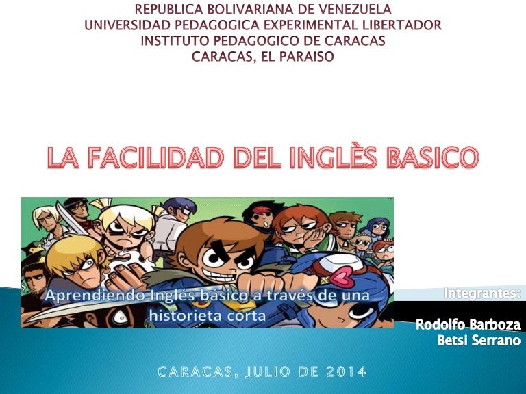Aprendiendo Ingles Basico A Traves De Una Historieta