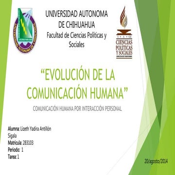 Evolucion de la Comunicacion Humana
