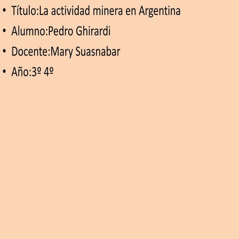 actividad minera en Argentina | PPTX