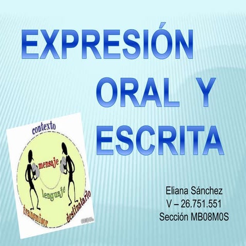 Expresion oral y escrita